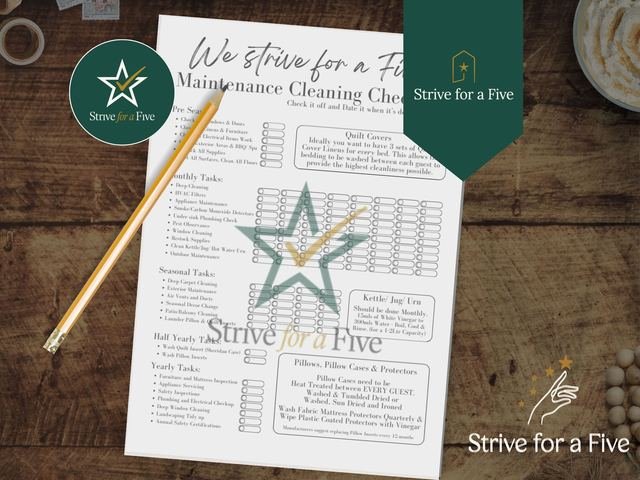 Maintenance Cleaning Checklist mockup