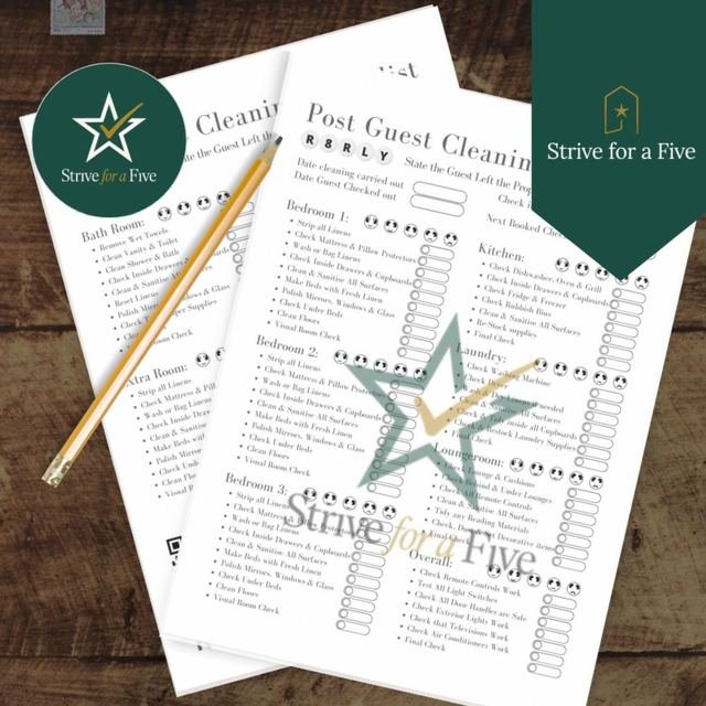 Post-Guest Cleaning Checklist mockup